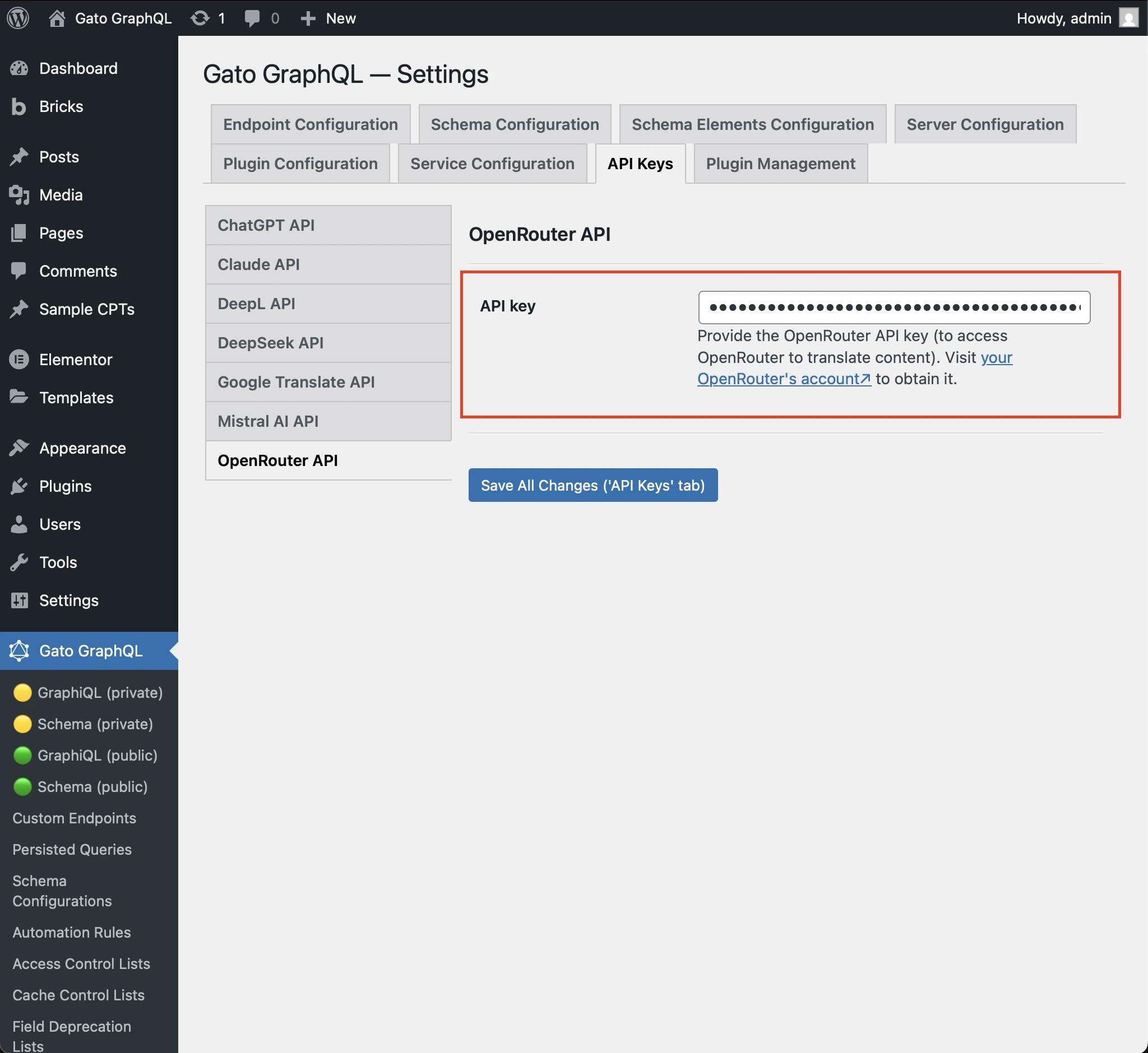 Ustawianie klucza API OpenRouter
