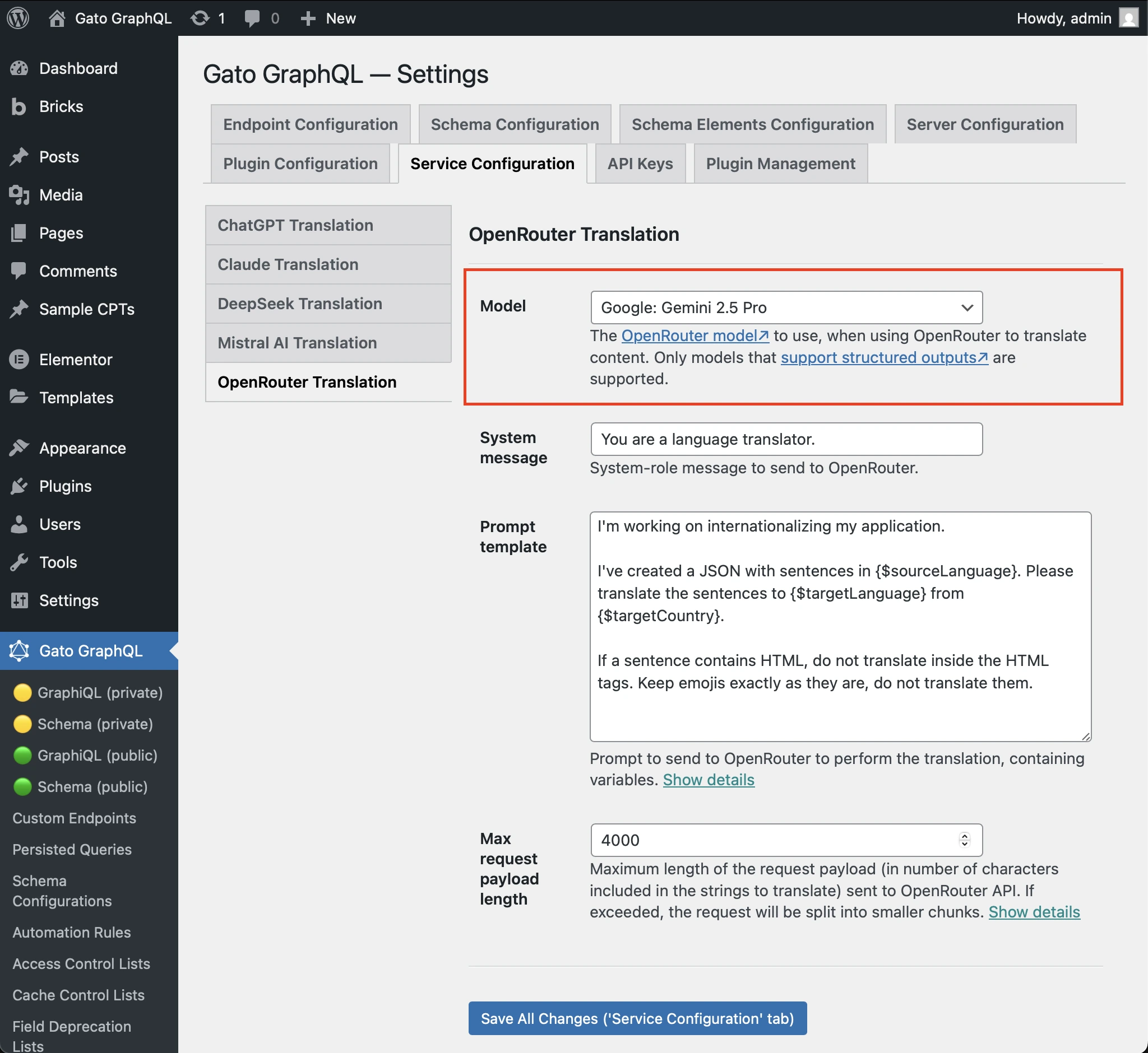 Ustawianie modelu OpenRouter