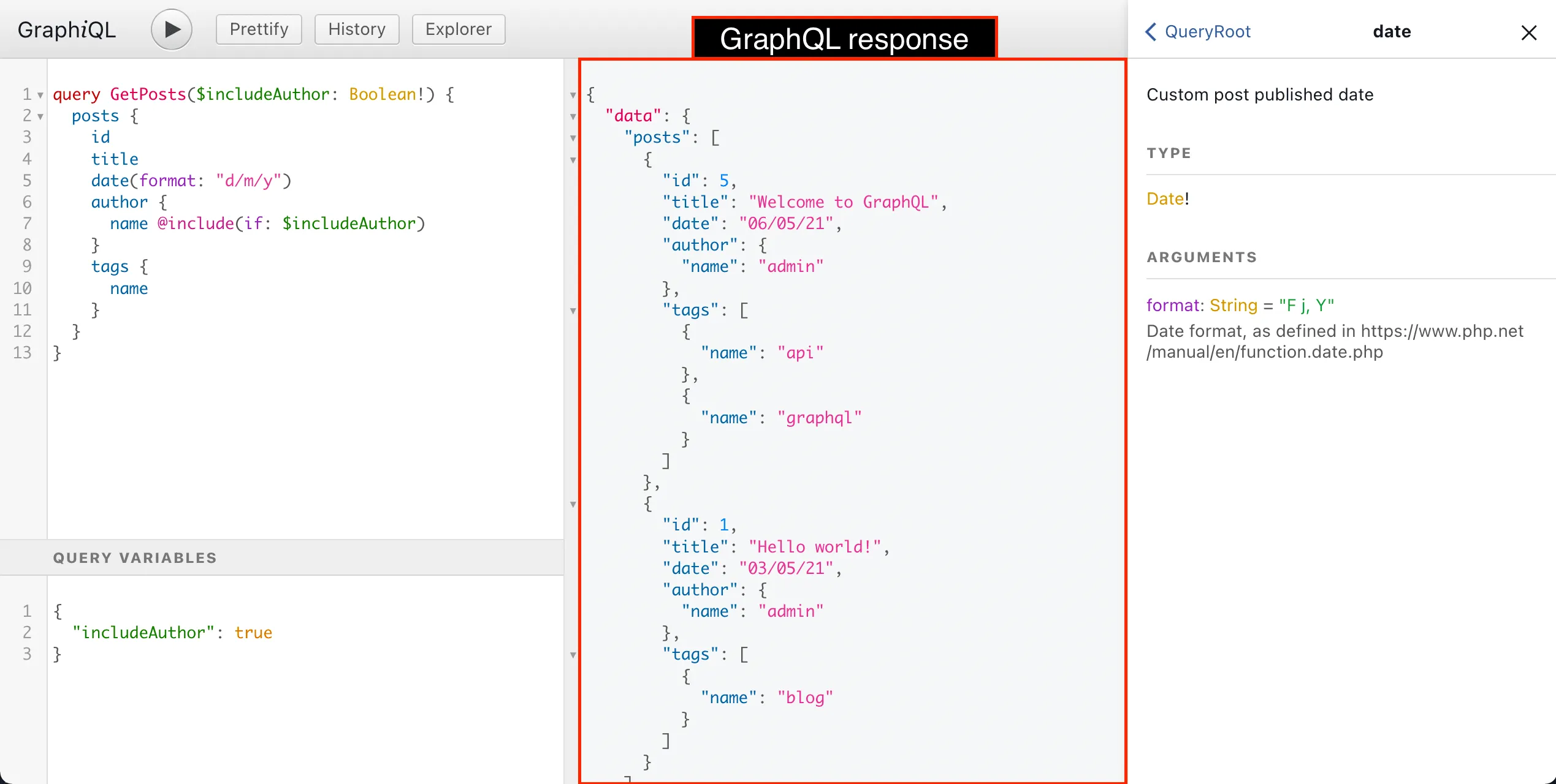 Odpowiedź query GraphQL Odpowiedź query GraphQL