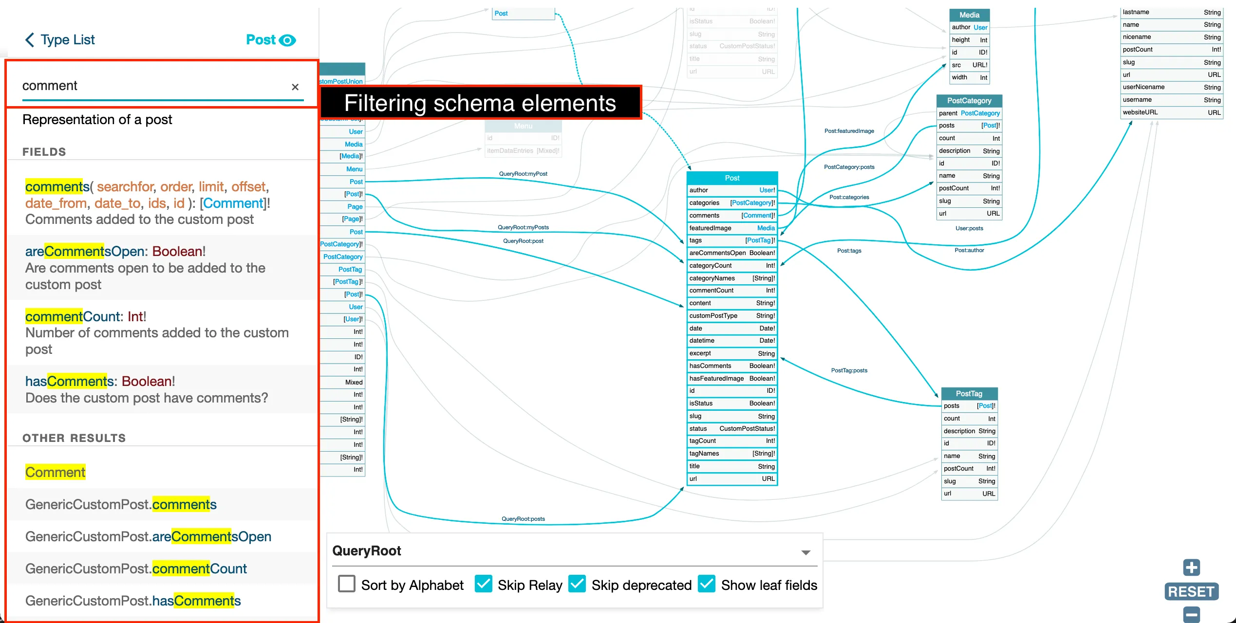 Filtrowanie elementów schematu Filtrowanie elementów schematu