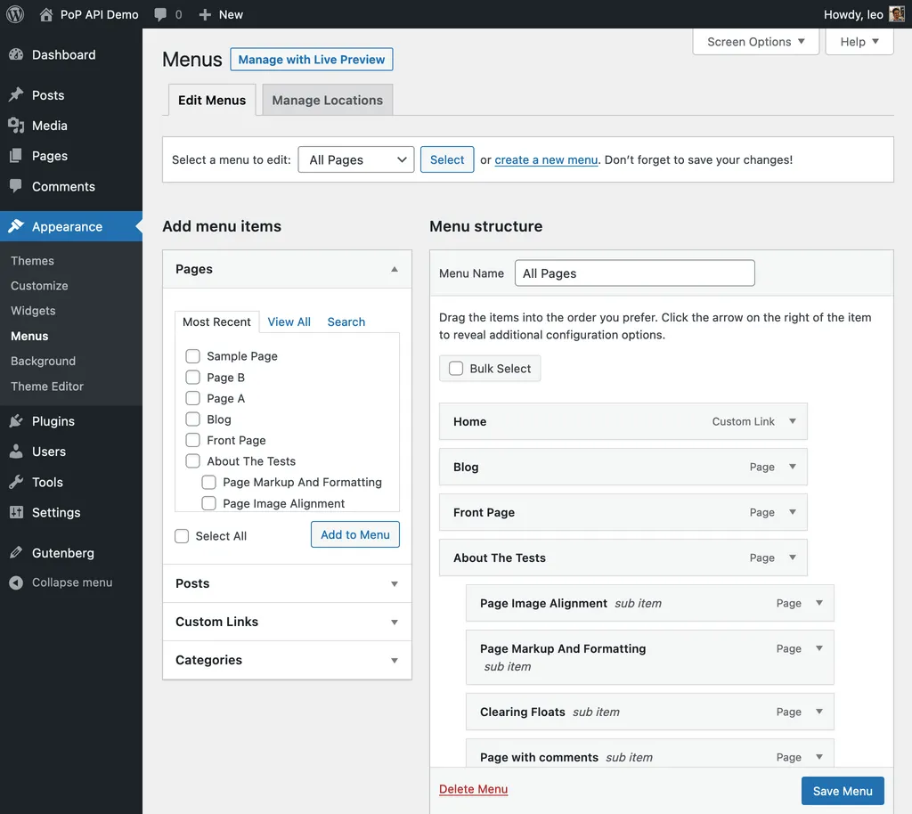 Tworzenie menu w WordPress Tworzenie menu w WordPress