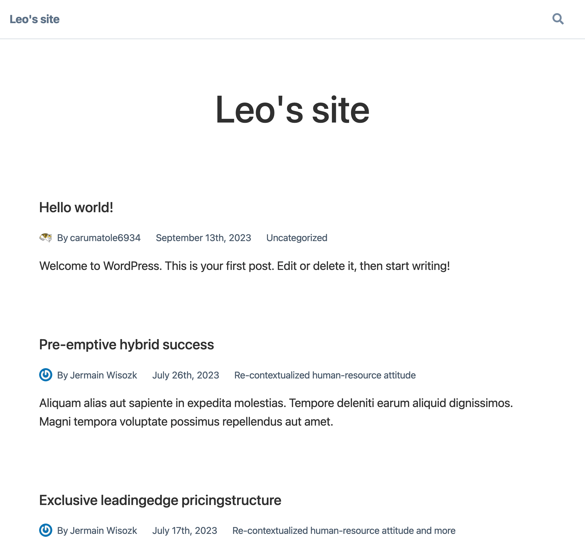 Strona korzystająca ze startera WordPress z Next.js dla Gato GraphQL