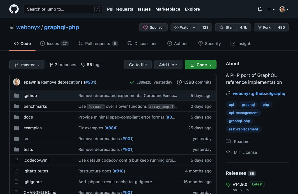webonyx/graphql-php to 'implementacja w PHP referencyjnej implementacji GraphQL' webonyx/graphql-php to 'implementacja w PHP referencyjnej implementacji GraphQL'